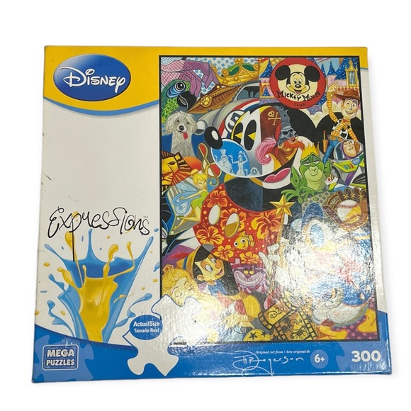 Disney Expressions Mickey Mouse by Tim Rogerson 300 Piece Jigsaw Puzzle 2010 New - Picture 1 of 4